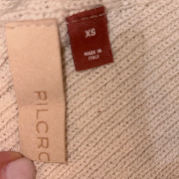 Anthropologie Pilcro Double Strap Ribbed Sweater Tank Size XS Cream/Dark Yellow - Picture 11 of 12